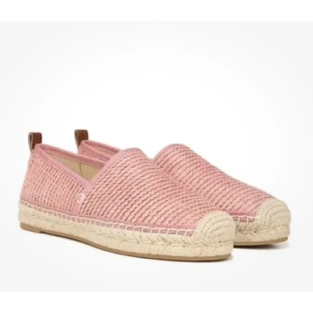 Sam Edelman Khloe Espadrille Flats Pink Raffia Rose Rope‎ Slip On Loafers 9.5